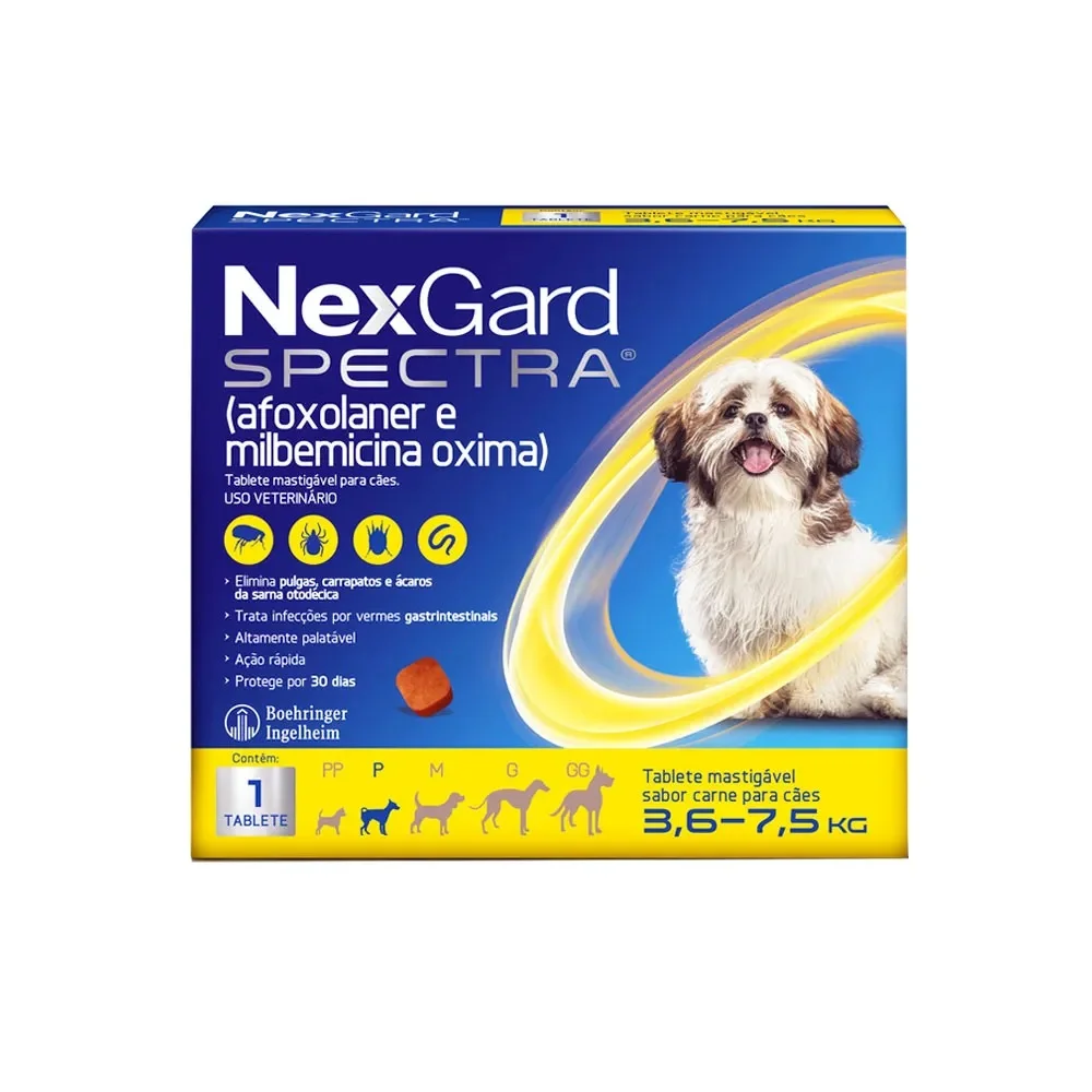 NEXGARD SPECTRA 1,00 P X3 (3,6 A 7,5KG)