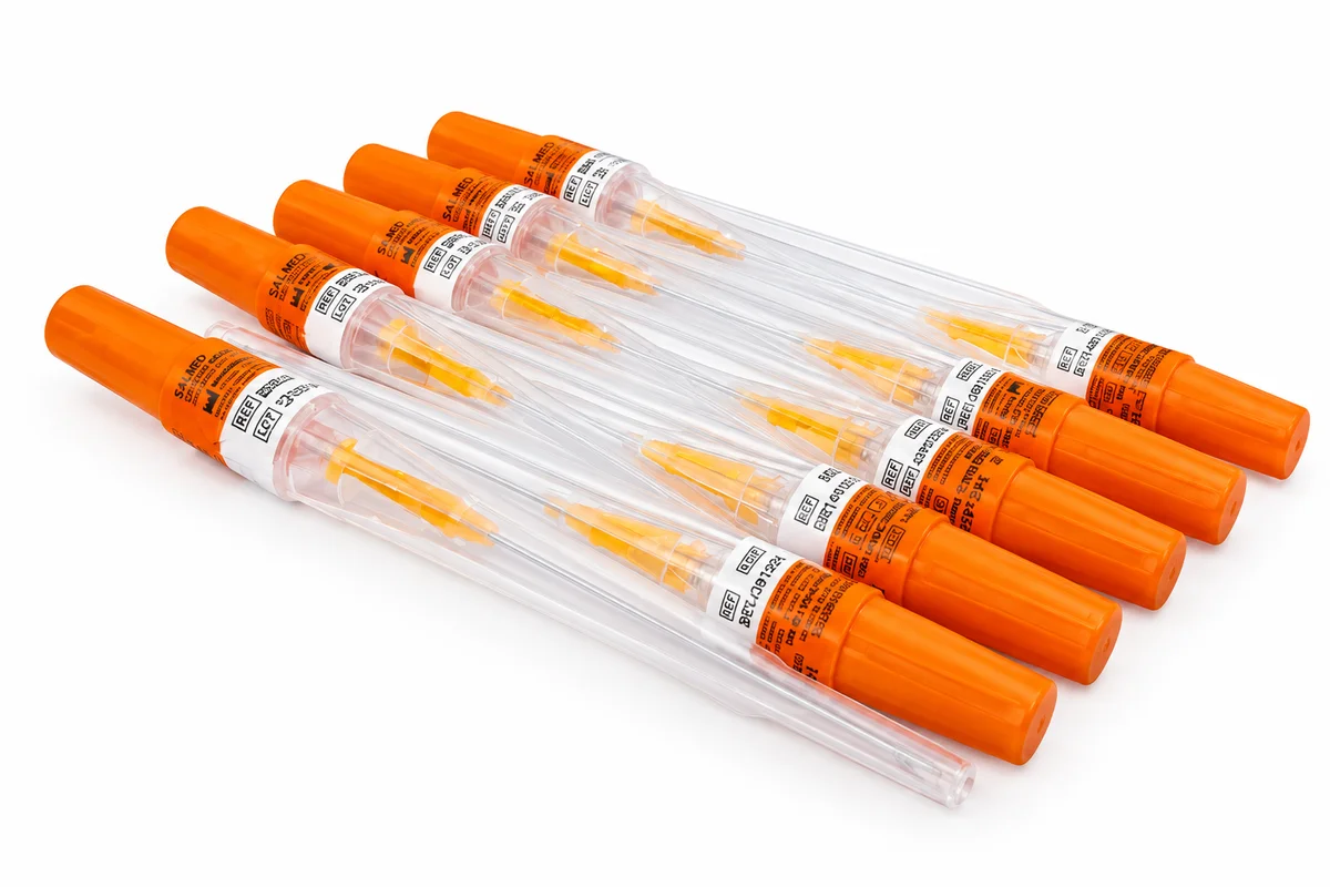 CATETER TIPO CANETA SALMED 14G X 45 MM