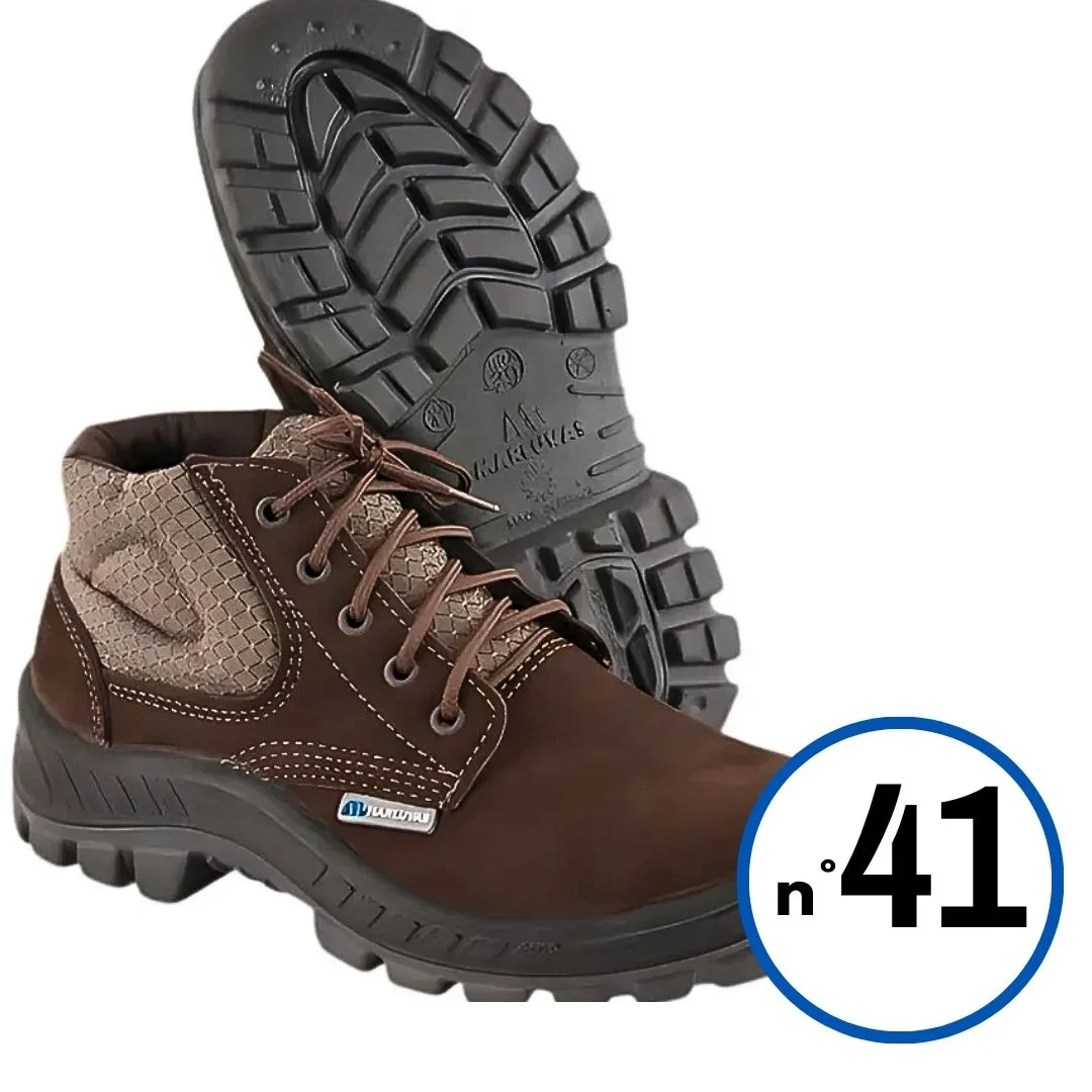 BOTA BC PLASTICO COURO NOBUCK CAFE Nº 41