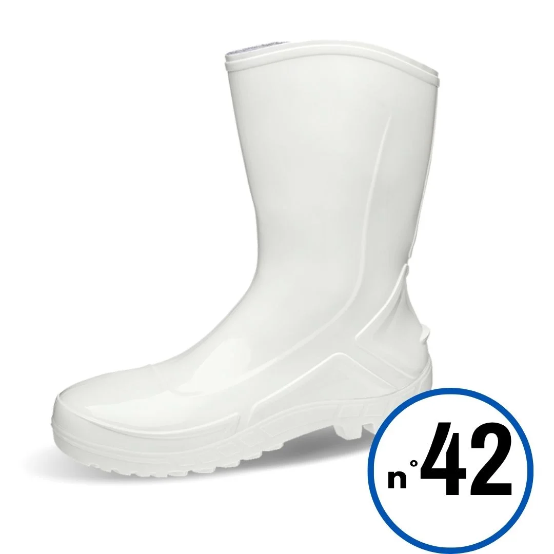 GALOCHA PVC C/MÉDIO BRANCA Nº 42