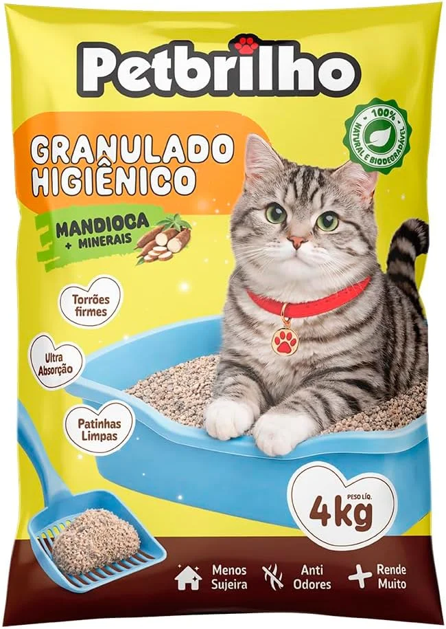 GRANULADO HIGIENICO GATOS PETBRILHO 4KG