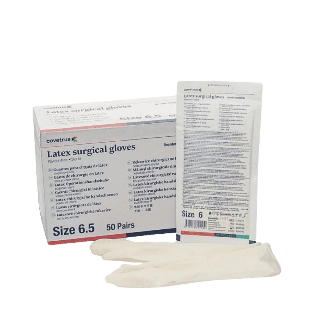 LUVA CIRURGICA POUCO PO LATEX N6.5 50 PA