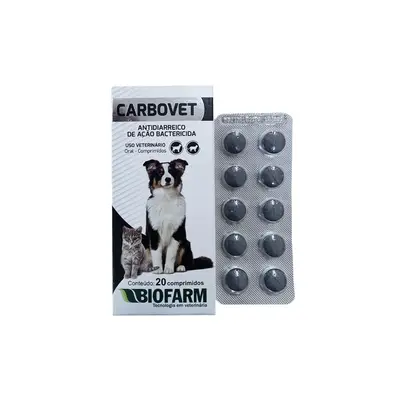 CARBOVET CÃES E GATOS 20 COMP. (CX.12)