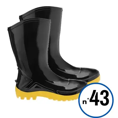 GALOCHA PVC C/MÉDIO PR/AM S/FORRO Nº 43