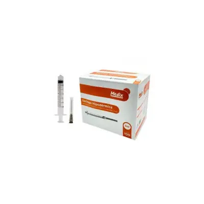 SERINGA 3ML C/AG L LOCK 25X0,70 (22G 1)