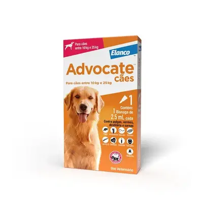 ADVOCATE S.O. CÃES 1X2.5ML