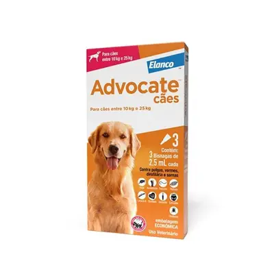 ADVOCATE CÃES 3 X 2,5 ML