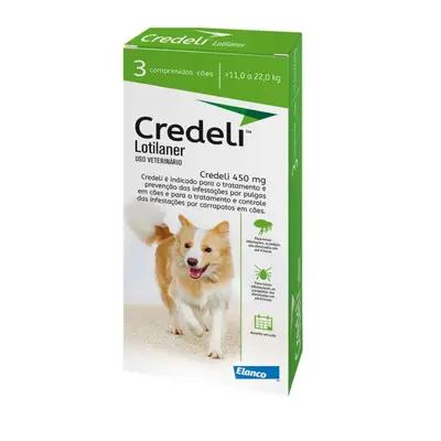 CREDELI CÃES 450MG 3 COMPRIMIDOS