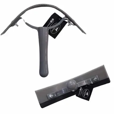 RASPADEIRA PLASTICA RODINHO CINZA