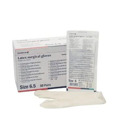 LUVA CIRURGICA POUCO PO LATEX N6.5 50 PA